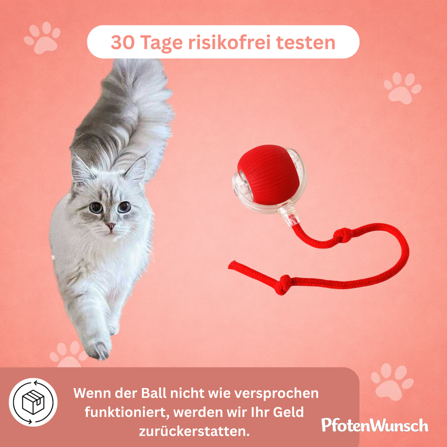 Interaktiver Spielball mit Schwanz