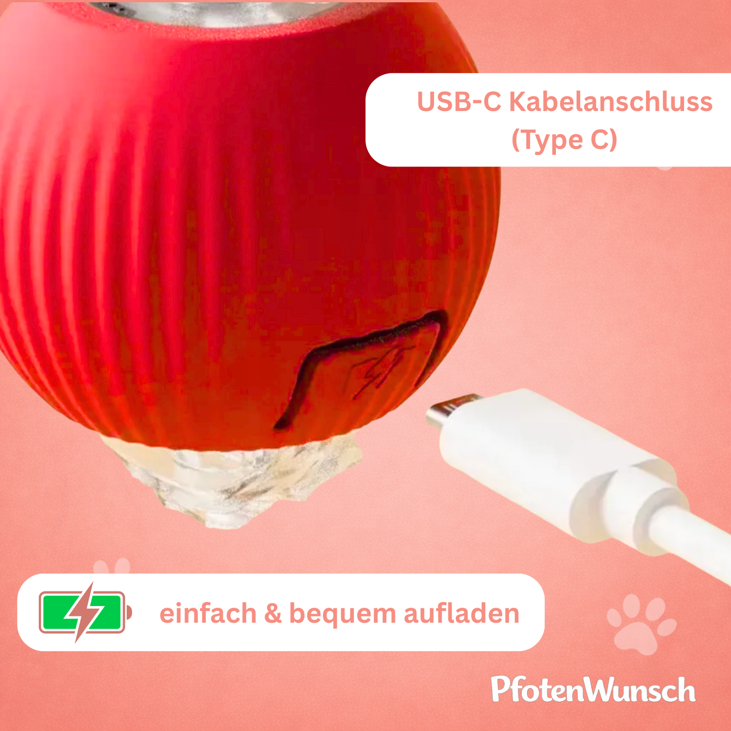 Interaktiver Spielball mit Schwanz