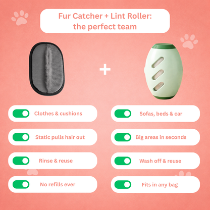 The perfect team: Fur Catcher and Lint Roller
